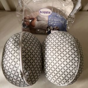 Boppy Side Sleeper Pregnancy Pillow with Removable Jersey Pillow Cover, Gray